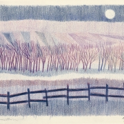 Robert Aldern landscape, colored pencil, Sioux Falls Artist