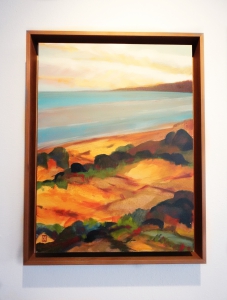 Abstract Landscape painting titled Horizontal Blue